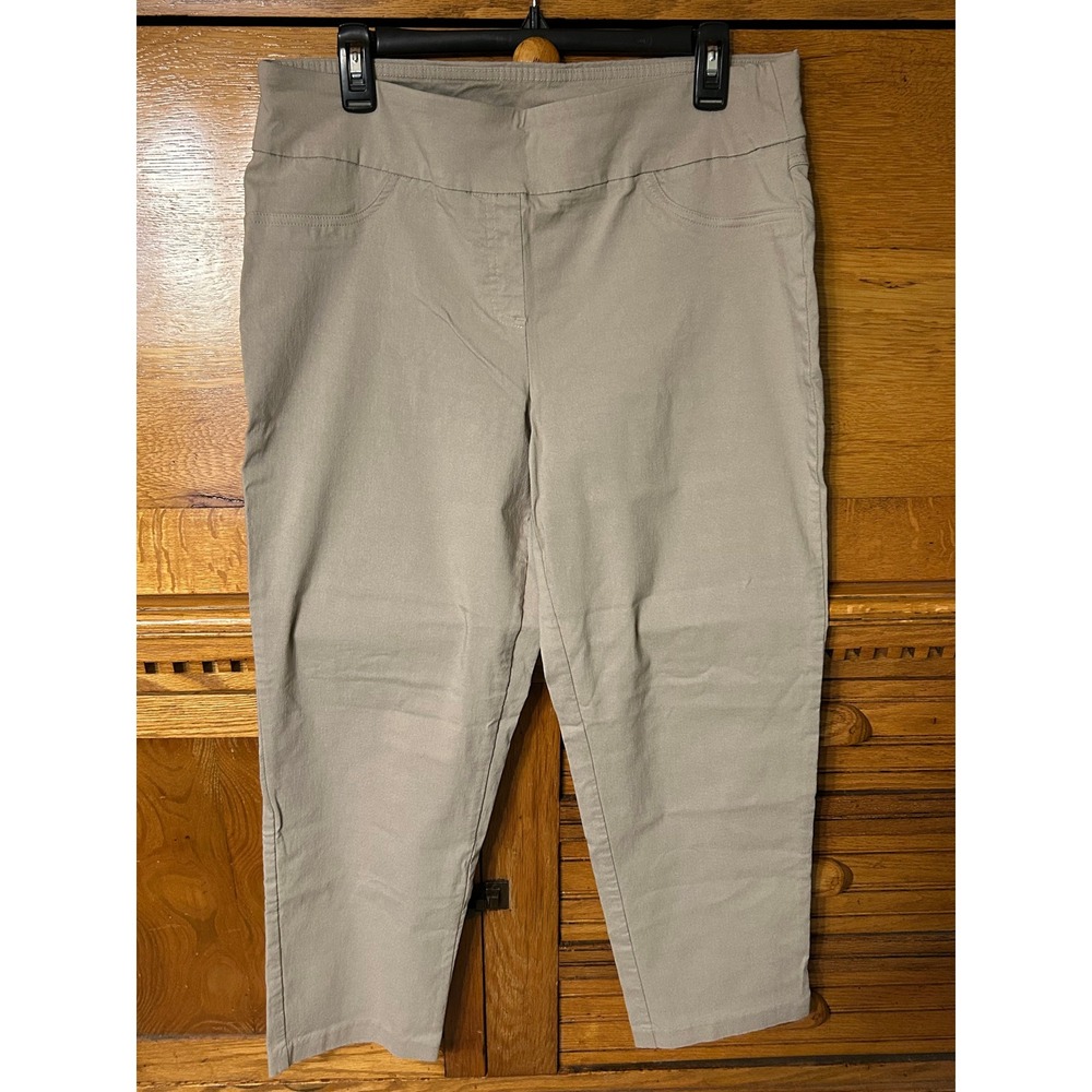 Ruby Rd Favorites Y2K Casual Chic Old Money Millennium Pull On Pants Tan Khaki